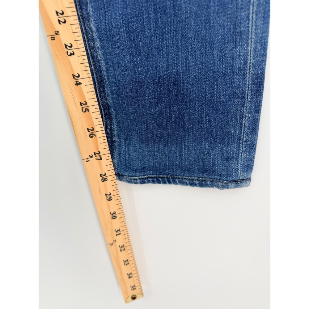 FRAME Le Nik Slim Straight Jeans Blue Distressed Denim Size 27 Medium Wash - Picture 8 of 9